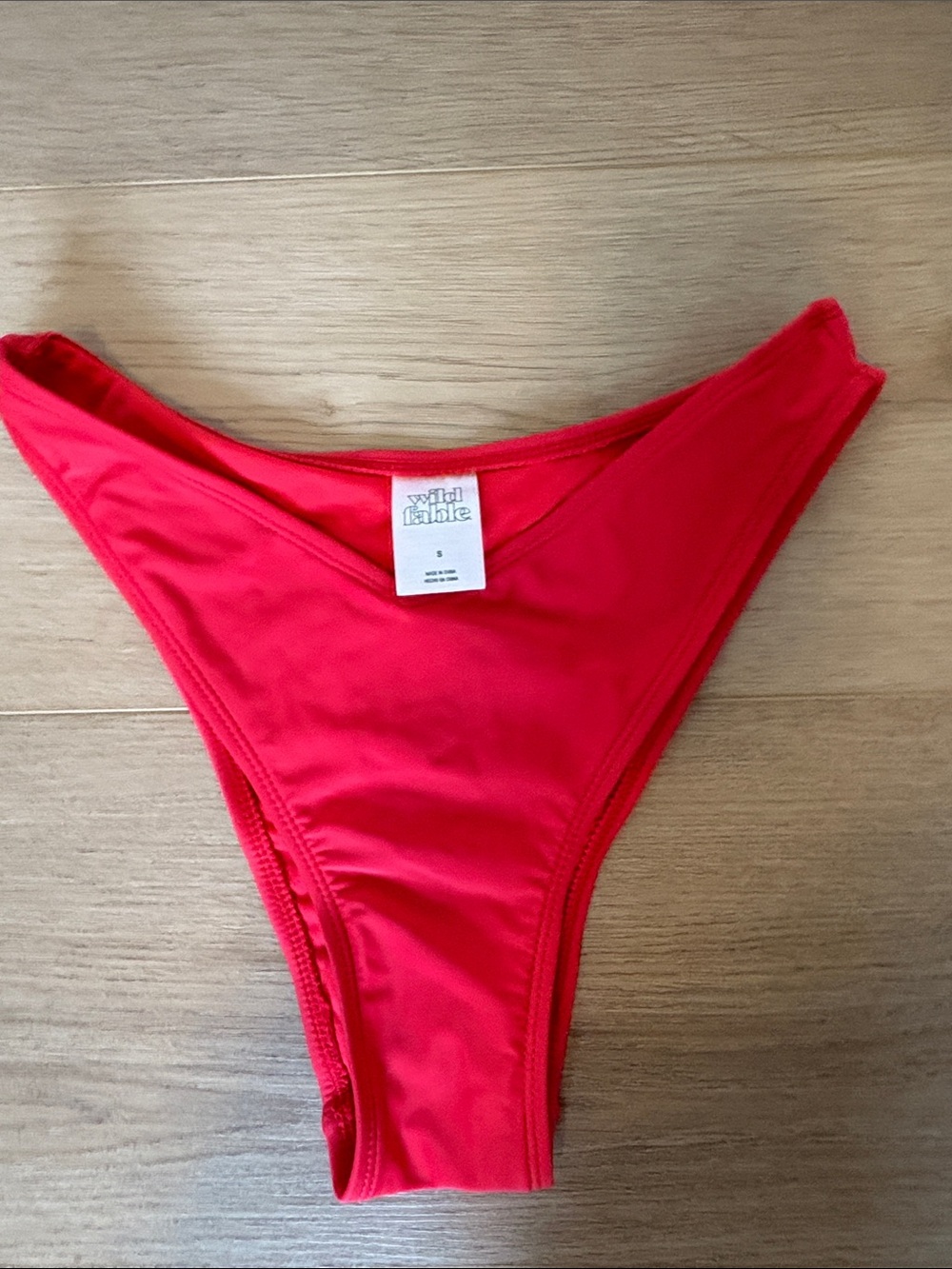 wild fable Bright Red High-Cut Bikini Bottom